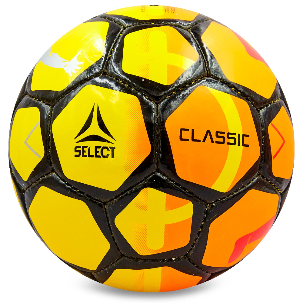 Мяч футбольный ST CLASSIC ST-8162 №5 PU оранжевый-черный-желтый - Мячи ...