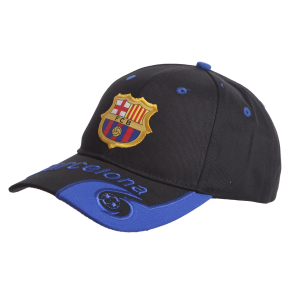 Кепка с символикой футбольного клуба BARCELONA SP-Sport CO-0796 черный-синий