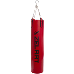 Мішок боксерський Циліндр з ланцюгом ZELART BO-1979 висота 180см червоний