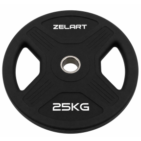 Блины диски TPU 2 Handle металлическая втулка Zelart TA-6995-25 ø51мм 25кг черный