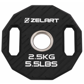 Млинці диски TPU 2 Handle металева втулка Zelart TA-6996-2_5 ø51мм 2,5кг чорний
