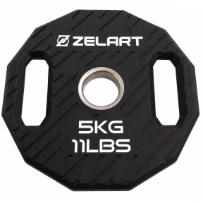 Млинці диски TPU 2 Handle металева втулка Zelart TA-6996-5 ø51мм 5кг чорний