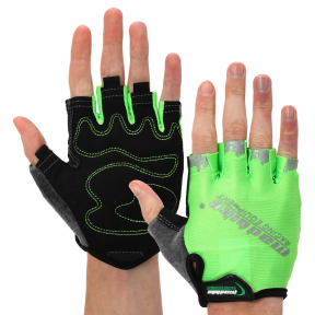 Рукавички велосипедні велоперчатки з відкритими пальцями MADBIKE SK-01 S-XL кольори в асортименті