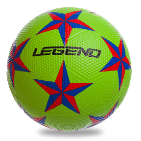 М'яч гумовий Футбольний LEGEND FB-1922 №5 салатовий-червоний-синій