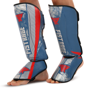 Защита голени и стопы для единоборств FISTRAGE VL-7813 S-XL синий