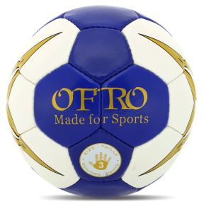 Мяч для гандбола OFRO ZR-18 №3 синий-белый