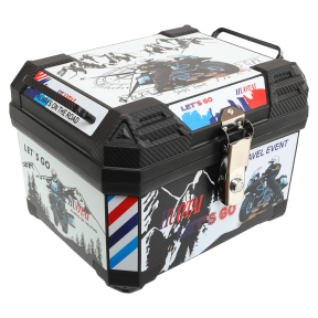 Кофр центральный задний для мотоцикла пластиковый Adventure JUHAO H-45-3 1шт 42x34x30см черный