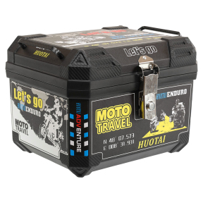 Кофр центральный задний для мотоцикла пластиковый Adventure JUHAO H-45-4 1шт 42x34x30см черный