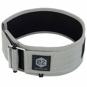 Пояс атлетичний посилений регульований QUICK LOCKING WEIGHTLITING BELT EZOUS O-02 розмір S-L сірий