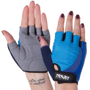 Перчатки для фитнеса и тренировок POWER FITNESS A1-07-1424 XS-L синий