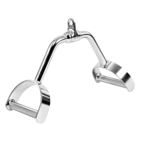 Рукоятка для тяги на трицепс V-подібна ручка для блочного тренажера Zelart TA-00049 хром