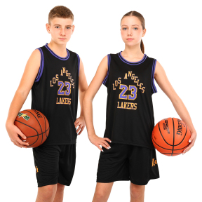 Форма баскетбольна дитяча NBA клуб Los Angeles Lakers 23 BA-6596 S-2XL темно-синій