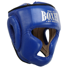Шлем боксерский с полной защитой кожаный BOXER NEW 2033-N М-L цвета в ассортименте