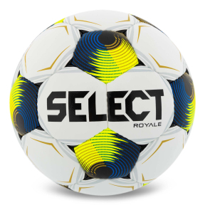 М'яч футбольний SELECT ROYALE V26 ROYALE-4WY №4 білий-жовтий