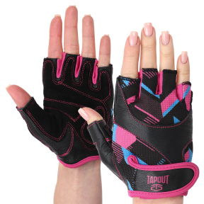 Перчатки для фитнеса и тренировок TAPOUT SB168512 XS-M черный-розовый