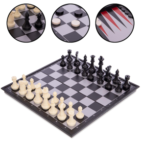 Набір настільних ігор 3 в 1 дорожні на магнітах SP-Sport SC59810 шахи, шашки, нарди