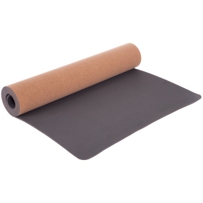 Килимок для йоги Пробковий каучуковий двошаровий Yoga mat Zelart FI-7212 183x61x0,5см кольори в асортименті