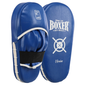Лапа боксерська пряма подовжена тренувальна Кожвініл BOXER NEW 2008-N 38х18х4,5см 2штуки кольори в асортименті