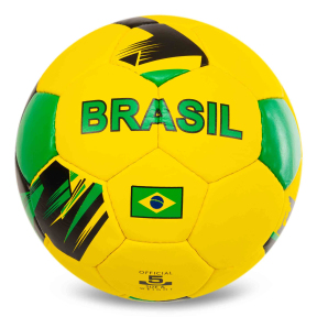 М'яч футбольний BALLONSTAR BRAZIL FB-0047-793 №5 PU жовтий-зелений