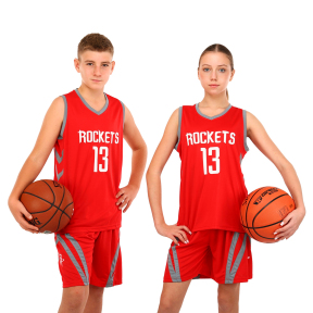 Форма баскетбольна дитяча NBA клуб Houston Rockets 13 BA-6659 S-2XL червоний