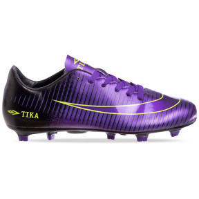 Бутсы футбольные TIKA GF-001-1-V размер 39-44 фиолетовый-черный
