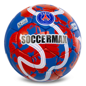 М'яч футбольний SOCCERMAX PARIS SAINT-GERMAIN FB-0047-818 №5 PU темно-синій-бордовий