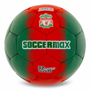 М'яч футбольний SOCCERMAX LIVERPOOL FB-0047-822 №5 PU зелений-червоний