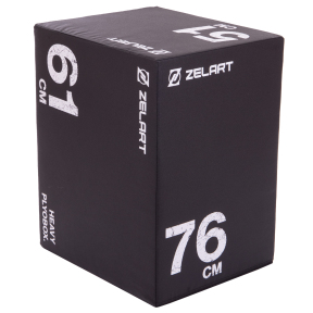 Бокс плиометрический мягкий Record ANTI-SLIP Plyo box TA-3275 1шт 51-61-76см черный