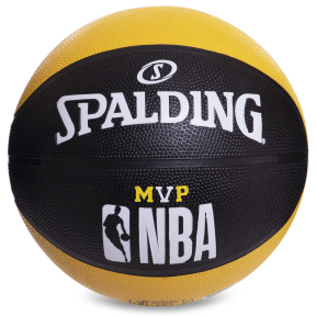 М'яч баскетбольний гумовий SPALDING NBA Mvp Color All Surface 83832Z №7 чорний-жовтий