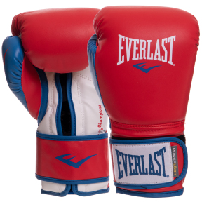 Боксерські рукавиці EVERLAST POWERLOCK EVP00000730 16 унцій червоний-синій