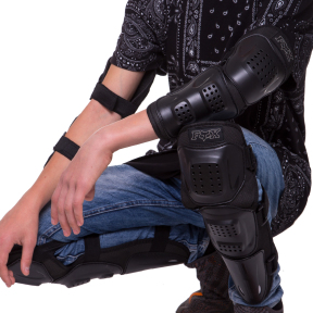 Комплект захисту FOX M-6337 (коліно, гомілка, передпліччя, лікоть) чорний