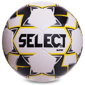 М'яч футбольний SELECT Viking NFHS FB-0552 №5 PVC клеєний білий-чорний-жовтий