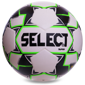 Мяч футбольный SELECT BRILLIANT SUPER FB-0570 №5 PVC белый-зеленый