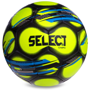 М'яч для футзалу SELECT CAMPO FB-0557 №4 PVC клеєний жовтий-блакитний