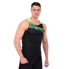 Майка спортивна чоловіча Joma ELITE X 103102-121 2XS-2XL чорний-салатовий