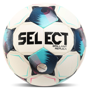 Мяч футбольный детский SELECT BRILLANT REPLICA V25 BRILLANT-REP-4WB №4 белый-синий