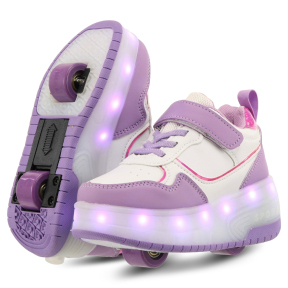 Роликовые кроссовки с подсветкой LED на двух колесах Muaodiee OB-8109 размер 28-38 цвета в ассортименте