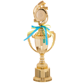 Кубок спортивный с ручками и крышкой SP-Sport CHIC C-8972C высота 39см золотой