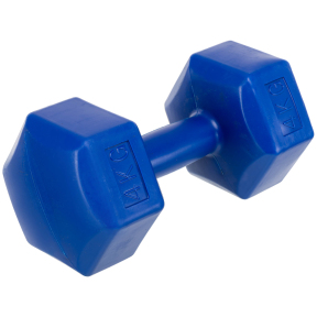 Гантель для фитнеса с PE покрытием Zelart TA-4758-4 1шт 4кг цвета в ассортименте