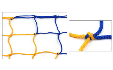 Сітка гасіння для міні-футбольних і гандбольних воріт SP-Planeta Стандарт SO-5282 2,1x3,0м 2шт синій-жовтий