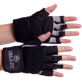 Перчатки для фитнеса и тяжелой атлетики Zelart ZG-3610 S-XXL черный