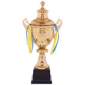 Кубок спортивный с ручками и крышкой SP-Sport TALE C-2008B высота 49см золотой