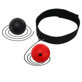 Пневмотренажер для боксу з двома м'ячами fight ball SP-Sport BO-1660 чорний-червоний