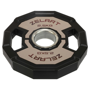 Блины диски резиновые 2 Handle металлическая втулка Zelart TA-4792-2_5 51мм 2,5кг черный-серый