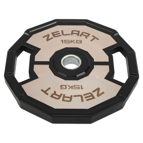 Млинці диски гумові 2 Handle металева втулка Zelart TA-4792-15 51мм 15кг чорний