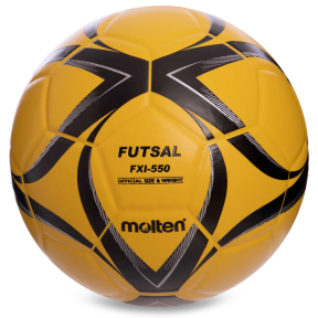 Мяч для футзала MOLTEN FXI-550-3 №4 PU клееный желтый-черный