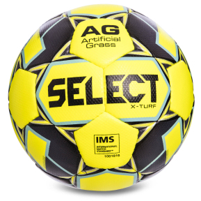 Мяч футбольный SELECT X TURF IMS X-TURF-Y №5 желтый-серый