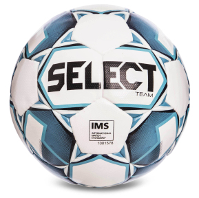 М'яч футбольний SELECT TEAM IMS TEAM-W №5 білий-блакитний