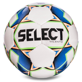 М'яч футбольний SELECT TALENTO TALENTO-WB №4 білий-синий