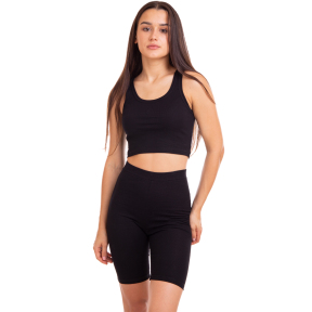 Комплект спортивный женский (шорты и топ) STIM Лорелина CO-3795 XS-M черный